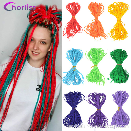 Natural Long Straight Thin Box Zizi Braid Hair Bulks Synthetic Colorful Micro Zizi Braids Crochet Braiding Hair Extensions